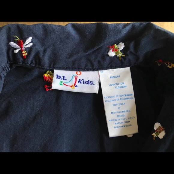 DONATING SOON!!!🎉HP🎉Bug Embroidered Shirt 12M - Picture 4 of 4